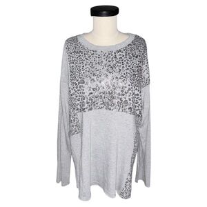 Karen Kane Gray Leopard Print Sweater